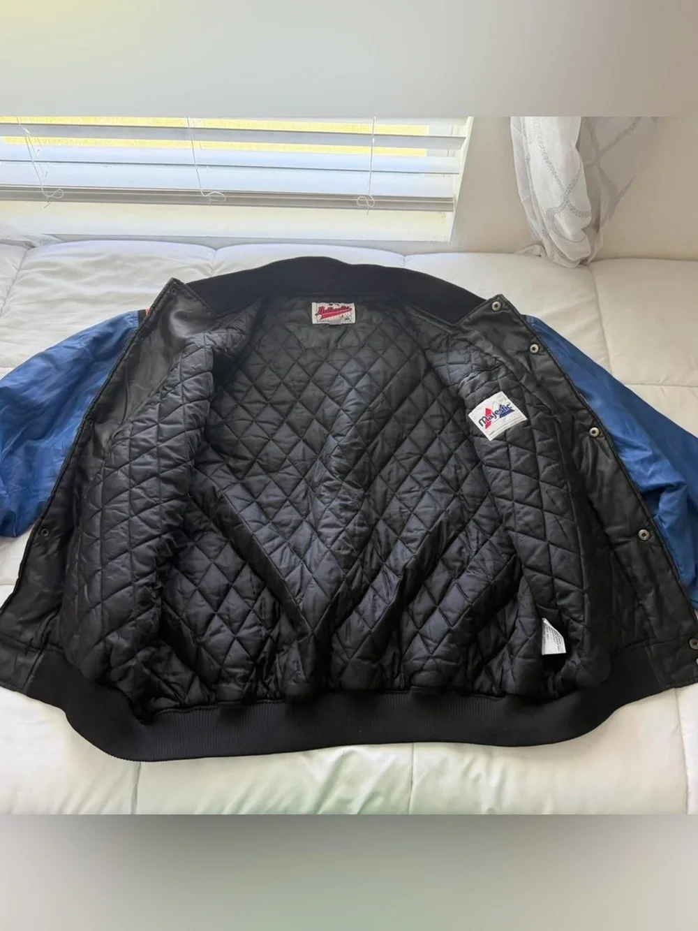 Vintage Majestic Mets Diamond Collection XXL Puffer Bomber Jacket MLB Varsity